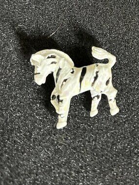 Vintage Zebra Brooch